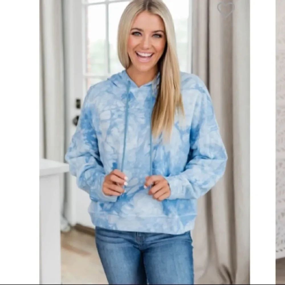 Pink Lily Tie Dye hoodie